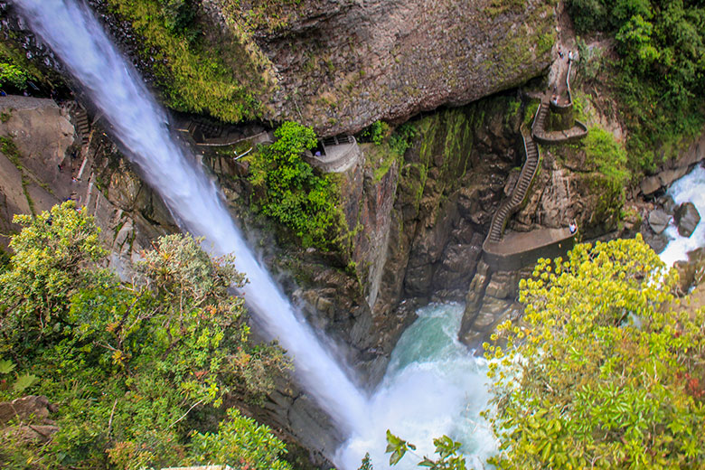 rota das cachoeiras em Baños