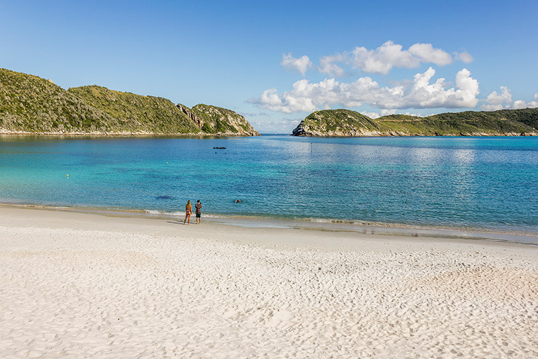 praia da Ilha do Farol, na Região dos Lagos