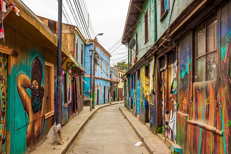 arte de rua em Valparaíso