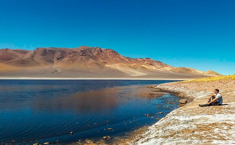 Laguna Negra no Deserto do Atacama