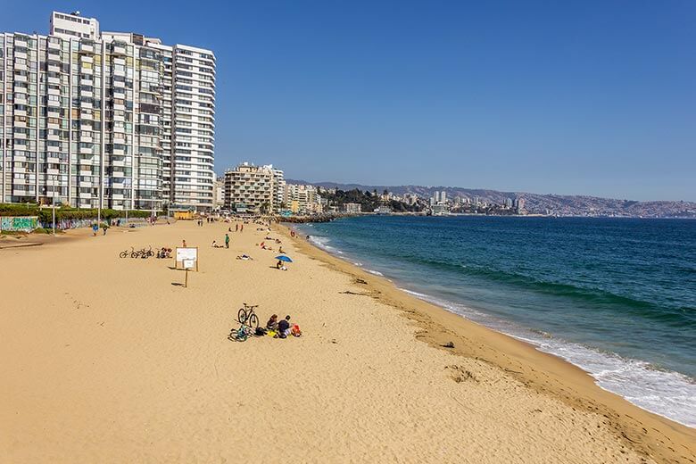 Playa Acapulco em Viña del Mar, Chile