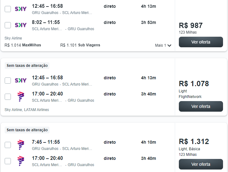 quanto custa viajar para Santiago - passagem aérea