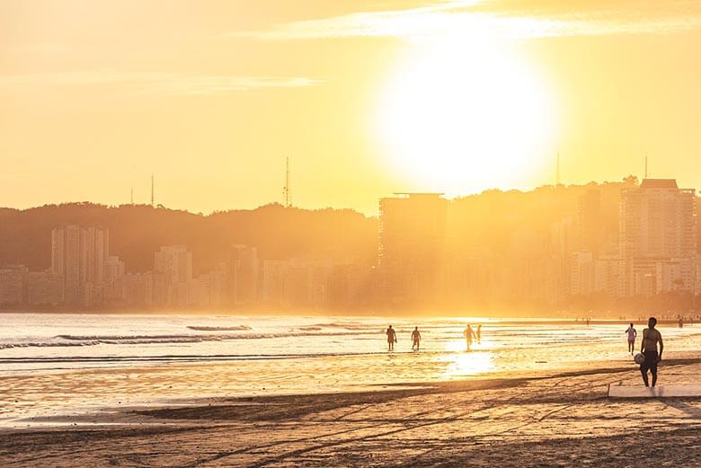 Praia do Embaré em Santos