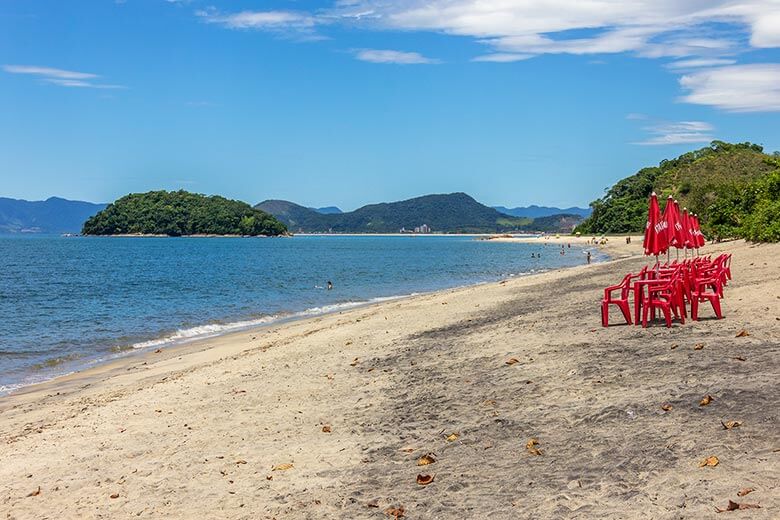 Praia de Caraguatatuba onde fica
