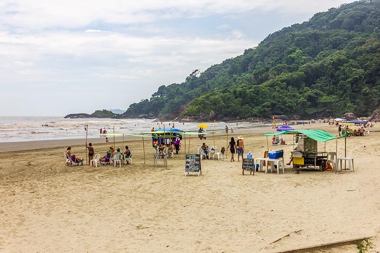 praias de Peruíbe mapa