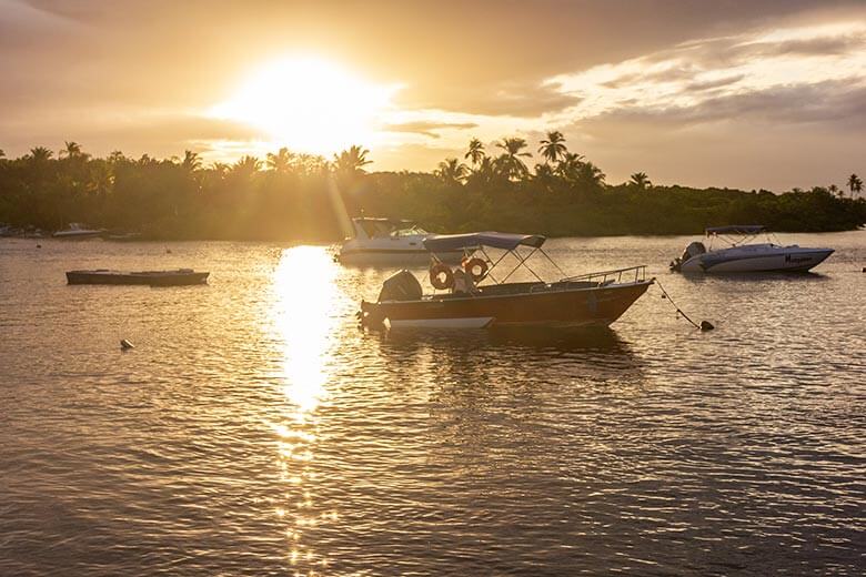 pôr do sol em Boipeba