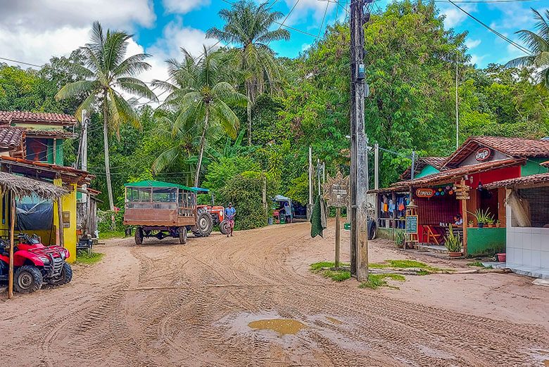 mapa das praias de Boipeba