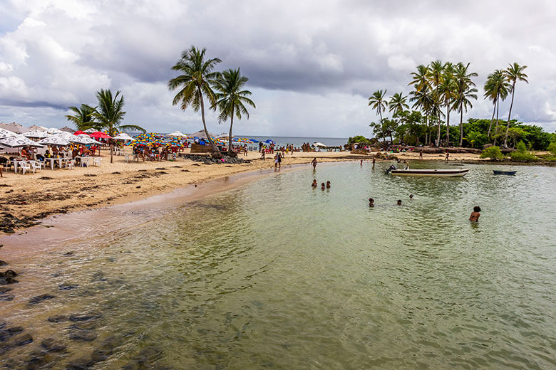 Morro de São Paulo com chuva